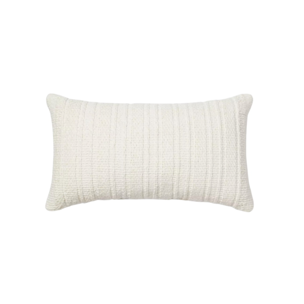 Oversized Textural Woven Throw Pillow Cream - Threshold™. Link included for purchase.