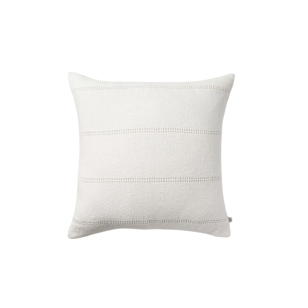 Hem Stitch Stripe Square Throw Pillow Cream - Hearth & Hand™ with Magnolia . Link included for purchase.