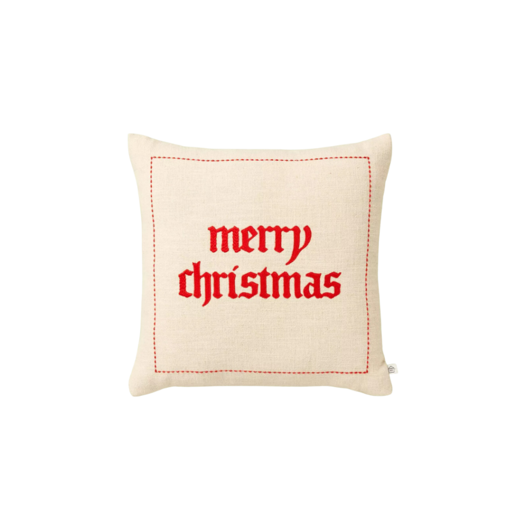 Merry Christmas Embroidered Square Throw Pillow - Hearth & Hand™ with Magnolia. Link included for purchase.