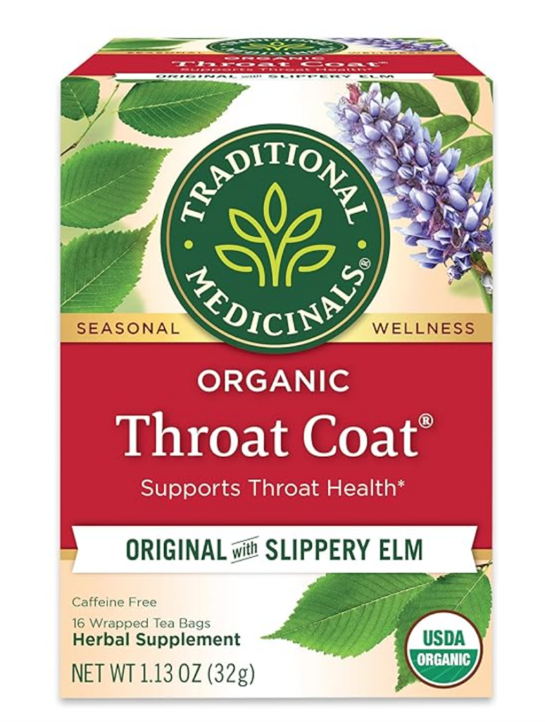 household. Image of Organic Throat Coat tea. 